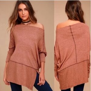 Free People Off Shoulders Long Sleeve Top sz M